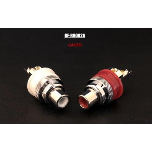 GAOFEI GF-RH002A hifi audio tube amplifier power amplifier pure copper rhodium-plated RCA seat lotus seat