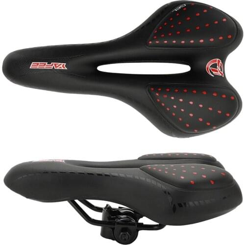 Bicycle Saddle Sponge Cushion PU Leather Surface Silica Filled Gel Comfortable Mountain Cycling Seat Shockproof Cycle Accessory