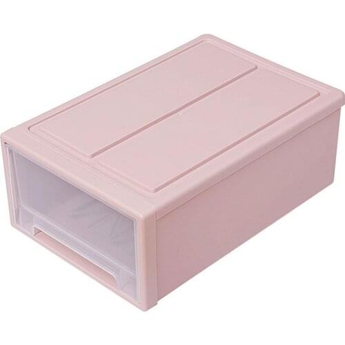 Shoe box Household Plastic Transparent Stackable Drawer Storage Box Container Organizer