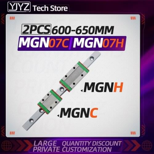 MGN7 L600 650mm miniature linear guide rail 1pcMGN linear guide+2pcMGN7C/MGN7H