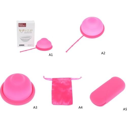 Reusable Disc Flat-fit Design Menstrual Cup Extra-Thin Sterilizing Silicone Menstrual Disk Tampon/ Pad Alternative Feminine care