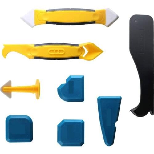 8pcs/Set Caulking Tool Set Silicone Sealant Finishing Tool Scratch Remover Tool For Bathroom Kitchen Window Sink Joint Sealing