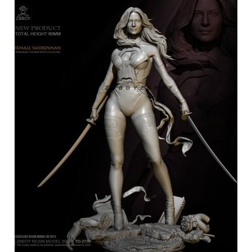 80mm Resin model kits DIY figure self-asembled TD-2739