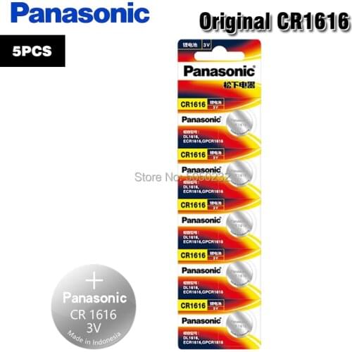 Brand New Panasonic 5PCS Cr1616 Coin Cell Button 3 V Batteries BR1616 ECR1616 For Auto Remote Control Electric Remote Control