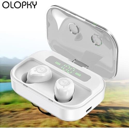 New TWS Bluetooth Earphone 5.0 Wireless Headphones With Microphone LED Display Earphones Waterproof Noise Cancelling Headsets
