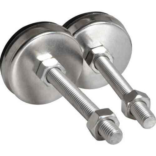 2PCS/LOT Adjustable Foot Cups Dia.85mm SUS304 Base&201 Steel Screw M16/18/20*L100-150mm Anti-slip Base Lathe Leveling Foot Cups