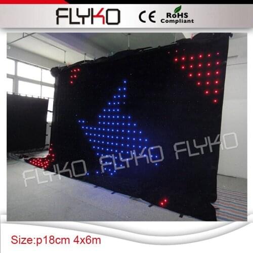 RGB 3in1 full color led lights P18cm 4x6m night club uniforms led decorative lights curtain