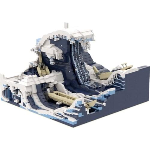 DIY World Famous Japan Hokusai Great Wave Building Blocks Toy Great Kanagawa Fuyue 36 Model Bricks Block MOC Toys