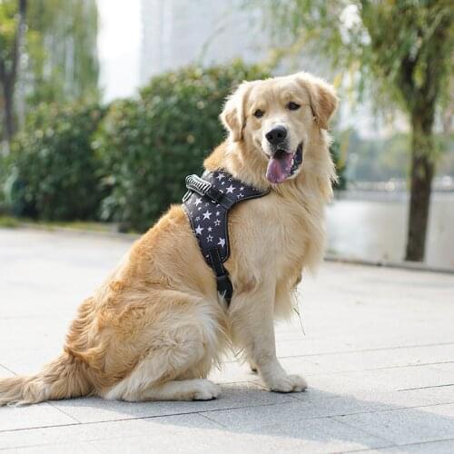 Big Large Medium Small Dog Harness Adjustable Nylon Collar Vest Dog Walking Lead Harness Vest Dog Reflective Vest Accessories