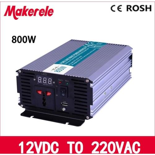 MKP800-122 pure sine wave 800w power inverter 12v to 220v voltage converter,solar inverter LED Display,Full power