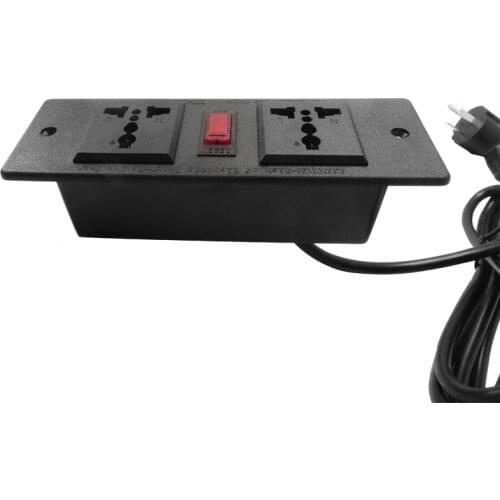 Hidden Embedded Desktop Socket EU UK US AU Universal Extension Socket with Dual USB For Office Meeting Room Hotel Desktop Socket