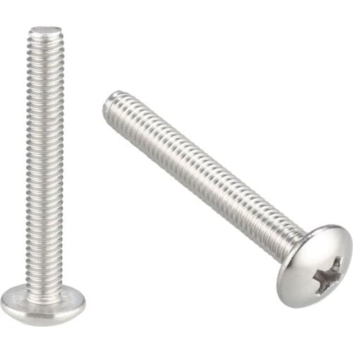 Uxcell Machine Screws, M4x35mm Phillips Truss Head Screw, 304 Stainless Steel, Fasteners Bolts 20Pcs