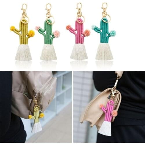 1Pc Cactus Shape Pendants Personalized Women Key Rings Multifunctional Decorations for storage Car Door Home Key