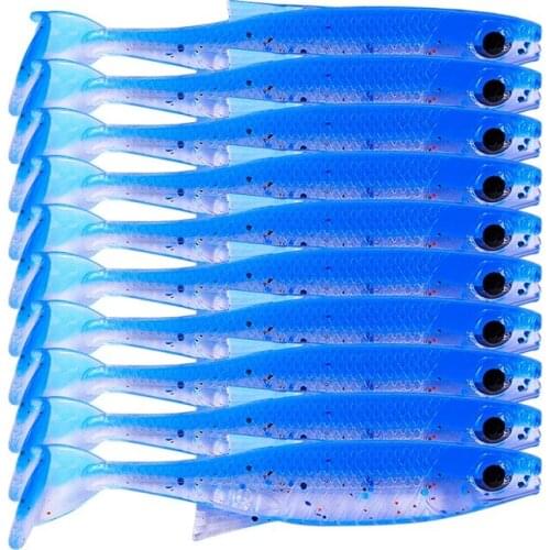 10pcs set Artificial Fish Shape Bait Silica Gel Artificial Lure Portable Durable Lifelike Soft Lure Fishing Accessories