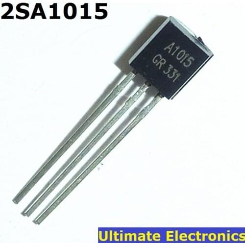 100pcs 2SA1015 in-line triode transistor TO-92 0.15A 50V PNP A1015