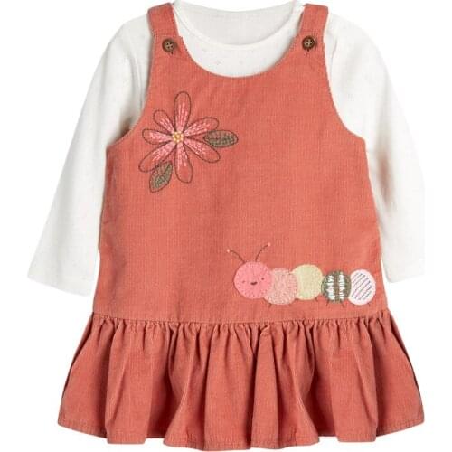 2021 Autumn Baby Girl Clothes Brand Dress Toddler Gift Casual Cotton Flowr Insect Sleeveless Dresses for Kids 2-7 Years