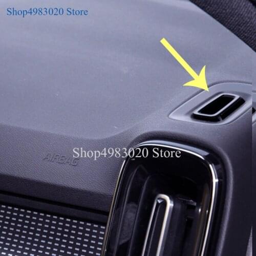 ABS Matte/Carbon fibre For Volvo XC40 T5 2017 2018 2019 accessories Car front Small air outlet Decoration cover trim Car styling