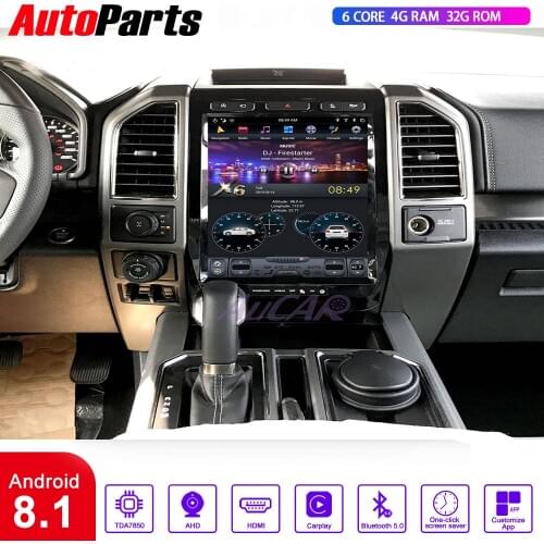 Android Tesla Vertical screen for Ford F150 2015 - 2019 car audio radio multimedia system gps navigation car dvd IPS AUX