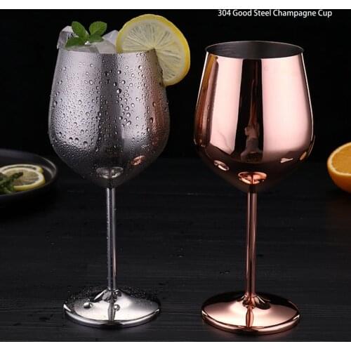 500ml Stainless Steel Red Wine Goblet Food Grade Juice Drink Champagne Cocktails Cup Party Barware Kitchen Tools Bar Accessories