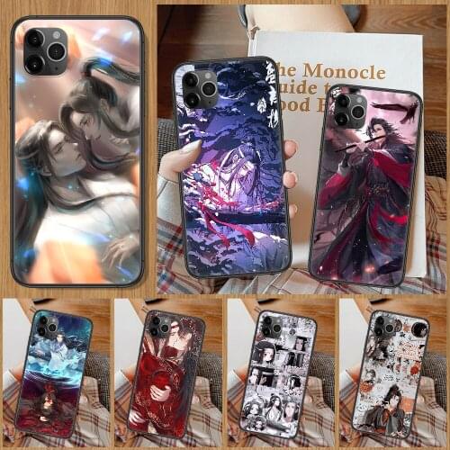 Mo dao zu shi Anime Phone Case For iphone 5 5S SE 2 6 6S 7 8 11 12 Mini Plus X XS XR Pro Max black fashion funda pretty shell