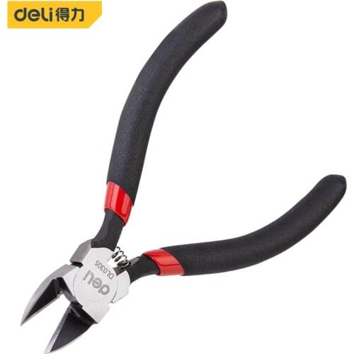 Deli CR-V Plastic Pliers 5 inch Jewelry Electrical Wire Cable Cutters Cutting Side Snips Hand Tools Garden Electrician Tool