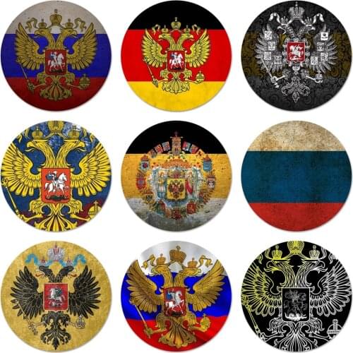58mm Russia Coat of arms Double headed eagle Style Badge Brooch Pin Accessories For Clothes Backpack Decoration gift