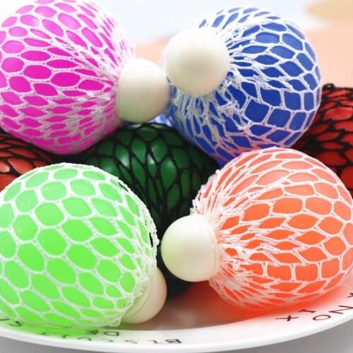 Fidget Toys Stress Relief Sensory Toy Mesh Squishy Balls for Autism Anxiety ADHD Kids Adults School Office Light
