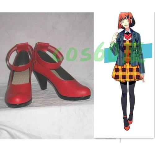 Uta no Prince-sama Haruka Nanami Red Low Heels shoes Christmas Party Shoes S008