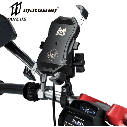 Motorcycle Mobile Phone Navigation Bracket Motorcycle Mobile Phone Holder With Wireless Charging QC3.0 Fast Charge Shockproof