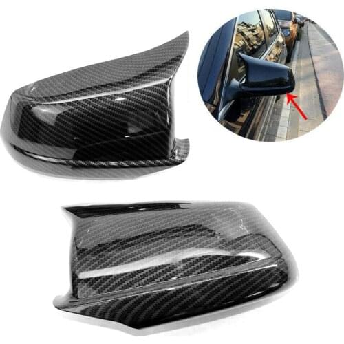Carbon Fiber Style Car Rear View Side Mirror Cover ABS Cap For BMW 5 Series F10 2010 2011 2012 2013 & M Series M5 F10 2011