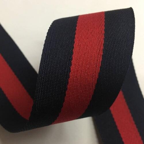 50mm 38mm Wide Webbing 10yards Green Red Blue Between Propylene Ribbon Twill For Sewing