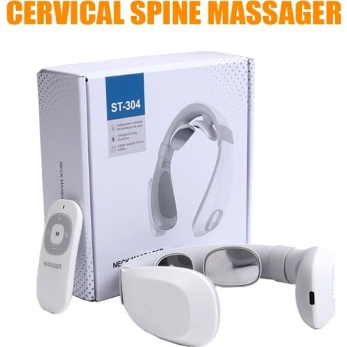 Neck Massager Smart Physiotherapy Multi-function 3Dsmart fitting Instrument Heating CervicalMassager Tool Health Care Relaxation