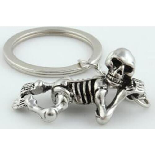 Zinc Alloy Skull Style Pendant Metal Keyring Car Keychain Purse Buckle Jewelry Gift J141