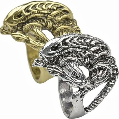 Fashion Vintage Alien Predator Punk Knuckle Finger Rings Men Alien Predator High Quality Jewelry