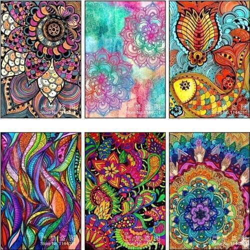 Beautiful Shading Needlework Diamond Painting Flowers Full Diamond Mosaics Embroidery Kit Home Decor Square Drill Gifts