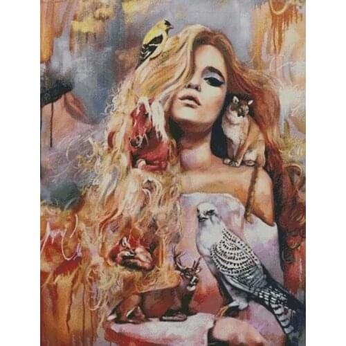 Fantasy with the Animals Sewing kit Top Quality Embroidery Needlework 14CT Unprinted Art Cross Stitch Kits DIY Handmade Decor