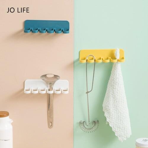 JO LIFE Wall Mounted Wash Cloth Clip Holder Dishcloth Hand Towel Hook Storage Rack Bathroom Kitchen Supplies