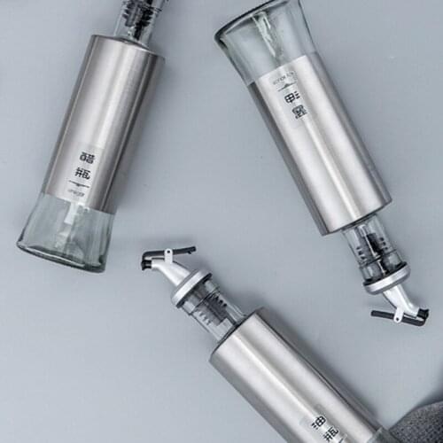 Stainless Steel Leak-Proof Soy Sauce Vinegar Oil Cruet Storage Dispenser Bottle 37MF