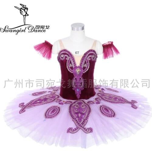 Per-professional tutu purple pancak tutu blue for girls practice sleeping beauty performance women ballet costume JY017