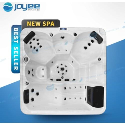 JOYEE Factory Direct Sales New Design 6 Person Outdoor Water Therapy Garden Hydro Spa Whirlpool Massage Hot Tub with Step Inside