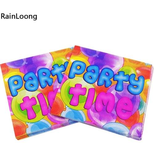 [RainLoong] Paper Papkin decoupage Birthday Event Tissue Napkins Decoupage Decoration Paper 33cm*33cm 1 pack (20pcs/pack)