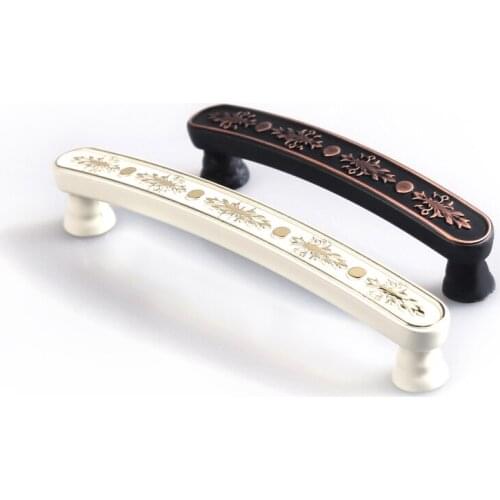 HJY Furniture Cabinet Vintage Pull Handle Hardware Zinc Alloy Kitchen Cupboard Pull Handles Retro Metal Antique Knobs Z043