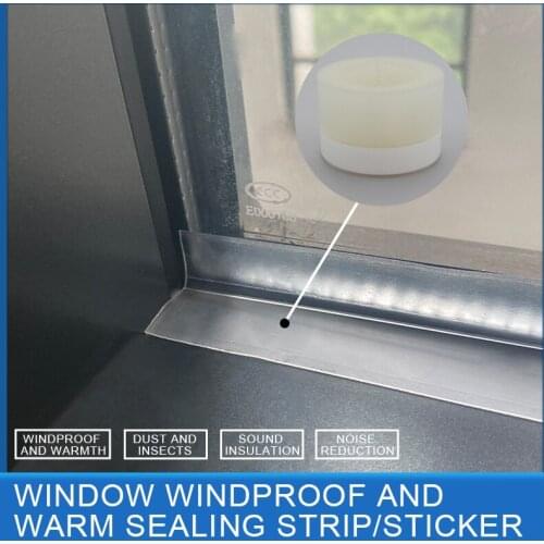 5M Self-Adhesive Silicone Strip Sound Insulation Strip Door Window Seal Door Bottom Windproof Rubber Transparent Dust-Proof Tape