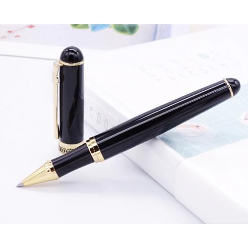 Duke D2 Classic Rollerball Pen Black Barrel & Gold Clip Advanced Writing Gift Pen Business Office Home School Supplies