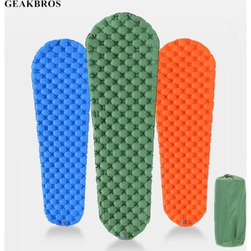 Ultralight Inflatable Mattress Camping Sleeping Pad Bed Beach Picnic Single Sleeping Mat Travel Folding Tent Air Cushion Pad