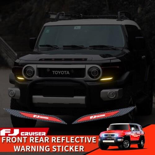 06-21 Year Toyota FJ Cruiser Accessories Exterior Modification Front Rear Bumper Carbon Fiber Reflective Warning Label Sticker