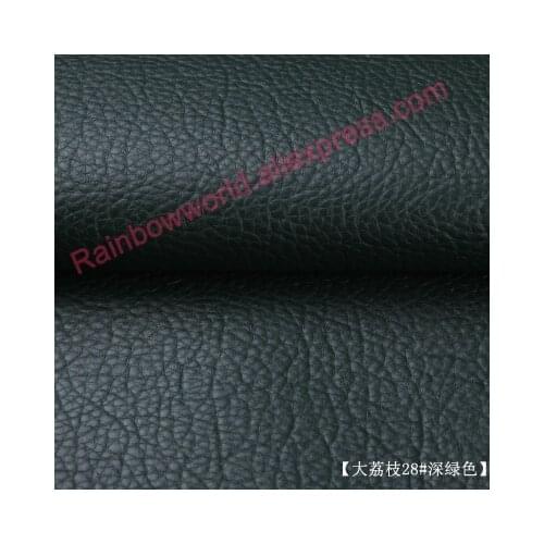 28# deep green High Quality Giant Pebble PU Leather fabric like leechee for DIY sofa table shoe bag bed material (50*69cm/piece)