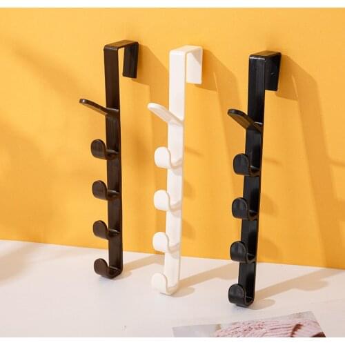 Bedroom Door Hanger Clothes Hanging Rack Plastic Home Storage Organization Hooks Over The Door Purse Holder for Bags Rails