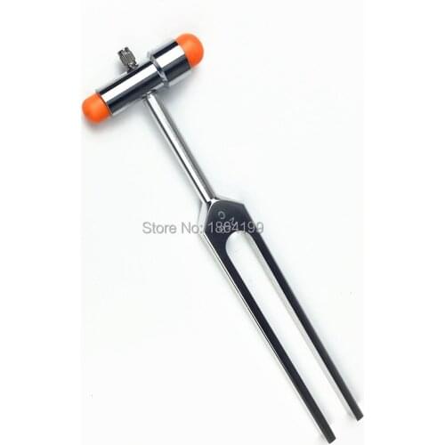 256Hz High quality nervous system testing tuning fork medical tuning fork with telescopic Handle Medical hammer