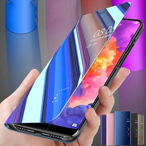 Mirror Smart View Flip Cover For Samsung Galaxy J3 J5 J7 A5 2016 2017 J730FM A6 A8 S6 S7 Edge S8 S9 Plus J530F Case Protector